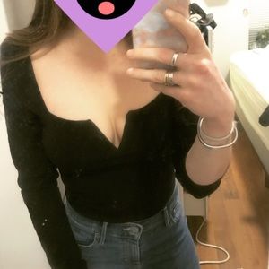 One piece black bodysuit